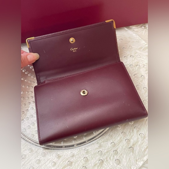 Cartier Bordeaux Leather Wallet - Picture 3 of 8